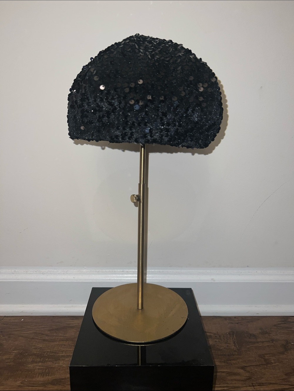 Trina Turk Black Sequin Hat